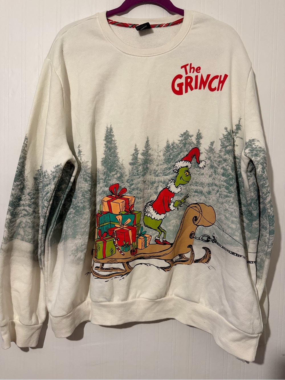 The Grinch Graphic Crewneck Sweatshirt - White XXL